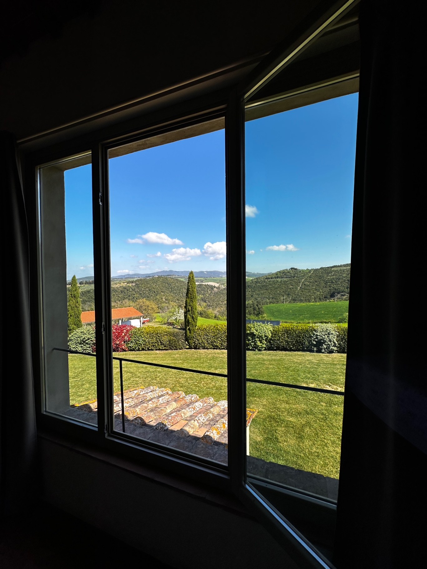 View from one of the villa windows at Le Capanne